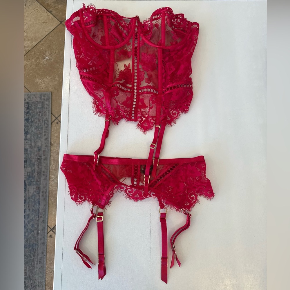 Honey Birdette Scarlet Lace Bra Set
